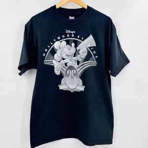 Disney's Hollywood Studios 25th Anniversary Silver Foil Black‎ T-Shirt Large